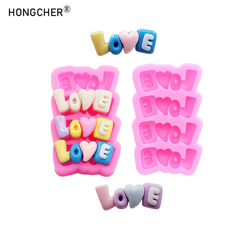 Resin Art Alphabet - LIEFDE Letters Siliconen Mal DIY Telefoonhoesje