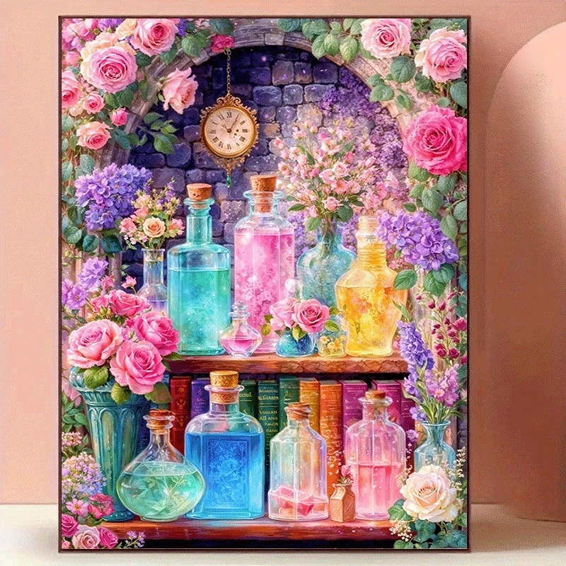 Resin Art Work - Diamant schilderij kleurrijk bloemen-/taart-/schoonheidsthematiek, DIY diamant
