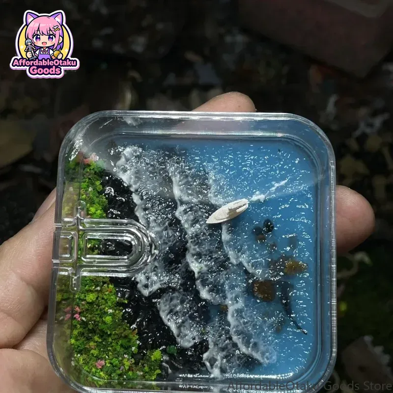 Resin Art Work - Vissen in een vuurtoren, hars kunstwerk,