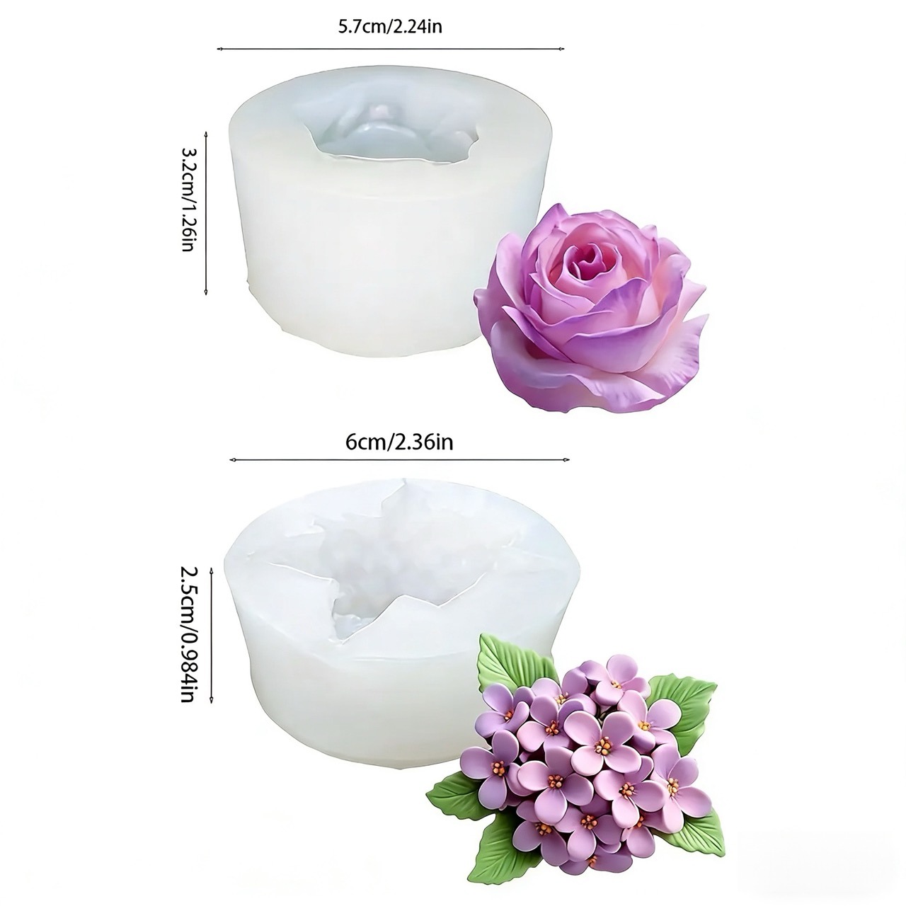 Set van 2 3D-siliconenvormen i - Resin Art Rose recensie en prijs