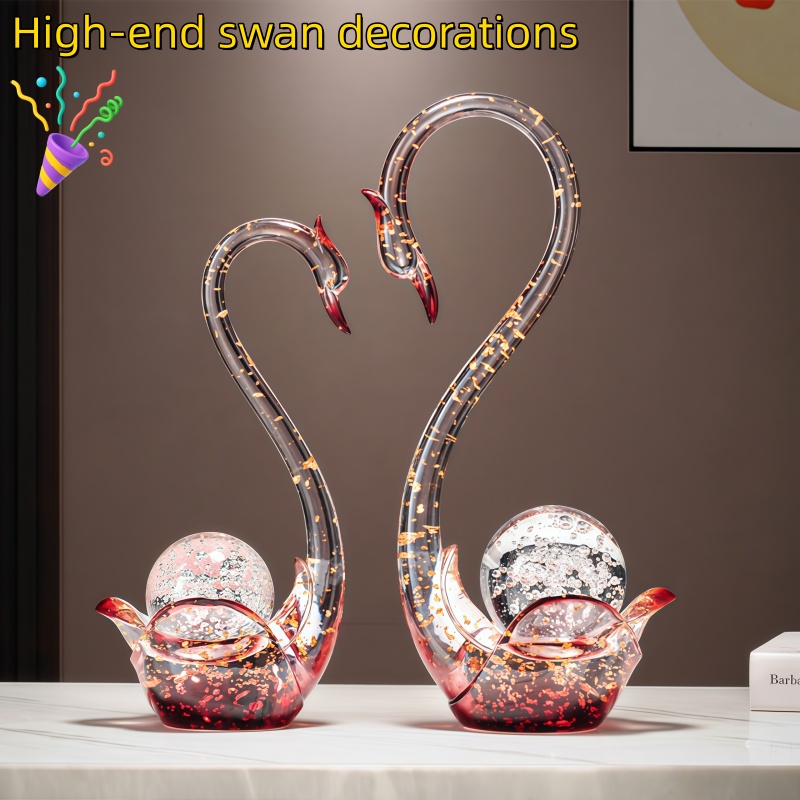 Luxe hars zwaan beeldje paar s - Resin Art Wedding Gift recensie en prijs